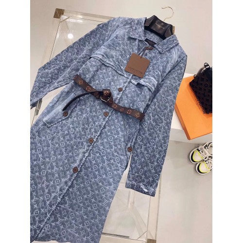 Louis Vuitton Treanch Coat JeansColor LVTCJE-125